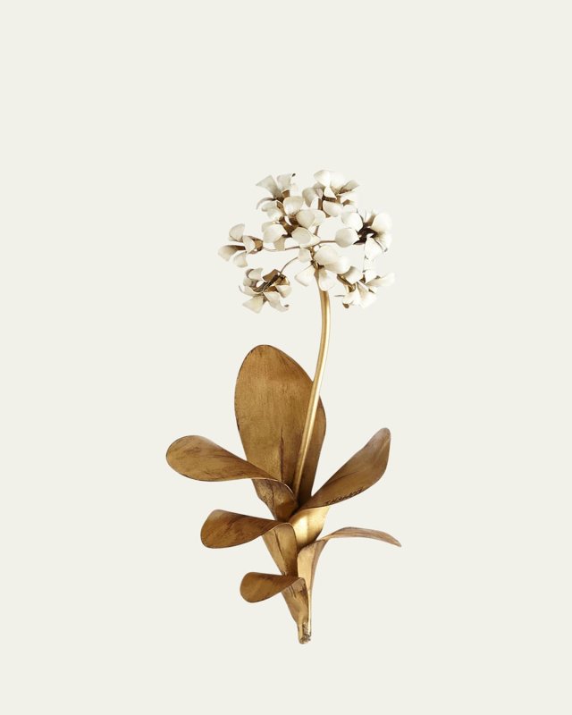 Original Gilded Primula Study on Linen
